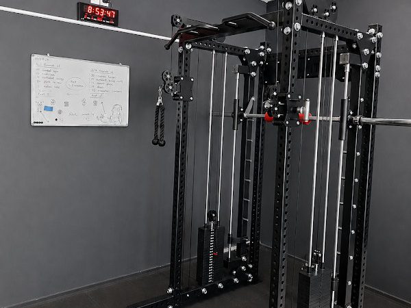 Πολυόργανο με τροχαλίες και ράφι βαρών στο Stage 5 Fitness Studio